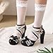Kawii Shoes Bow Pearl Heels Lolita Platform Heels for Women Lace Cute Mary Janes Pumps