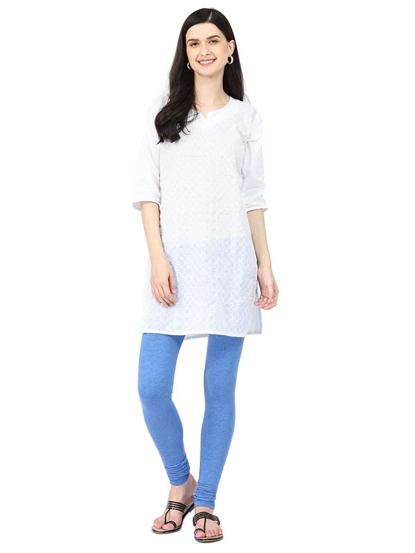 Image of Robinbosky Cotton Churidhar Leggings for Women - Stylish, Stretchable & Flattering Fit for All-Day Comfort