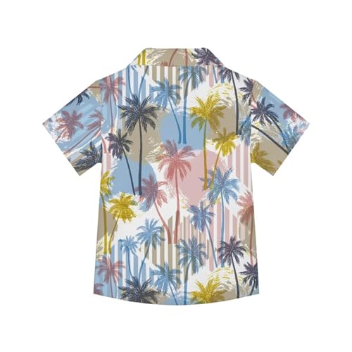 Hawaiian Shirts for Boys Hawaiian Shirts for Kids Casual Button Down Short Sleeve Hawaiian Shirts for Girls 10-122