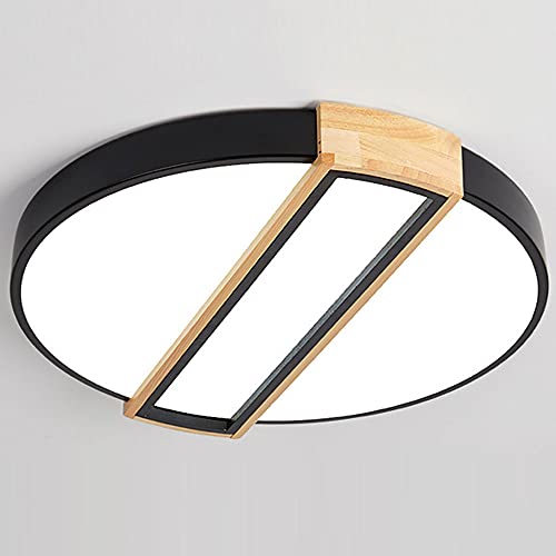 Plafonnier LED rond moderne et extra plat noir luminaire dimmable 3 couleurs