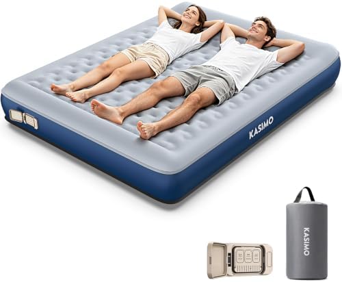 KASIMO Queen Air Mattress with Cordless Battery Pump,TPU Blow up ...