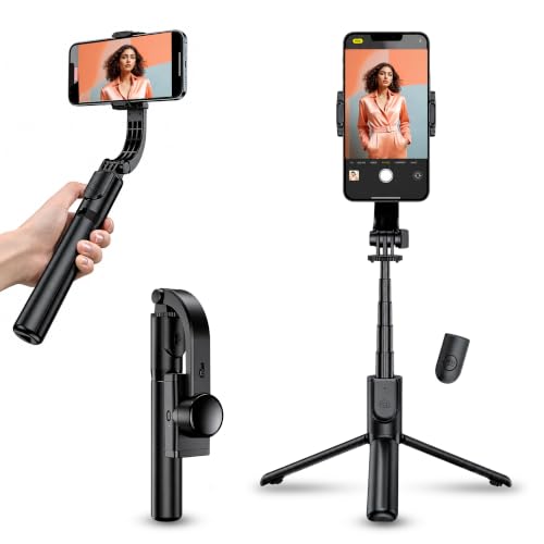 Image of Simpex (SST-002) Gimbal Stabilizer Selfie Stick Tripod, Extendable Design, Anti-Shake Ideal for Photos, Videos, Vlogging & Streaming