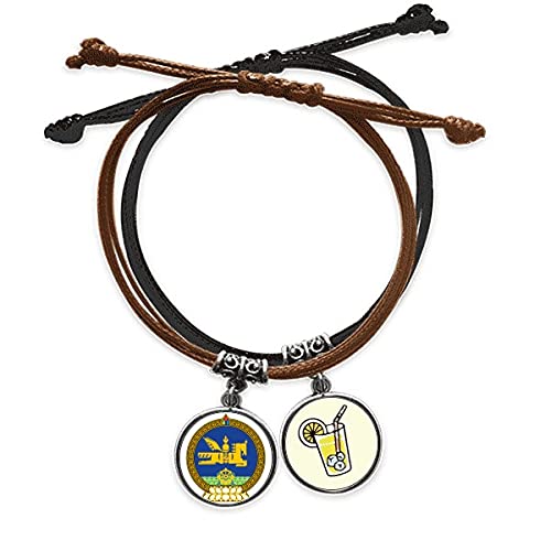 Bracelet la Mongolie emblème National en cuir haut de gamme tressé main