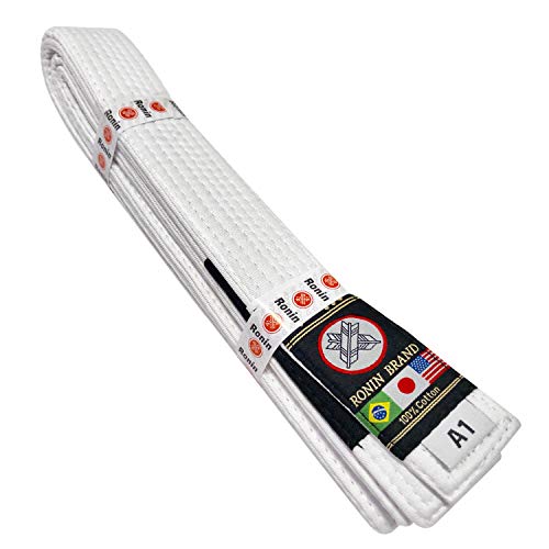 Ronin Brand Bjj Belt For Brazilian Jiu Jitsu Martial Arts Training (White, A3) #TOP3
