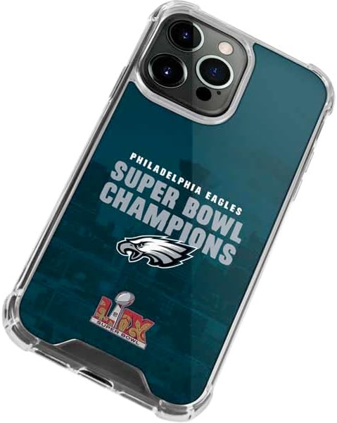 Skinit Clear Phone Case Compatible with iPhone 14 Pro - Officially Licensed NFL Philadelphia Eagles Super Bowl LIX Champions Design