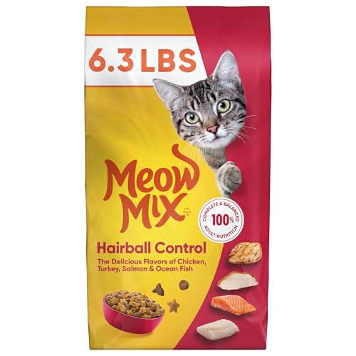 Meow Mix Hairball Control Dry Cat Food for Adult Cat 6.3 lb. Bag