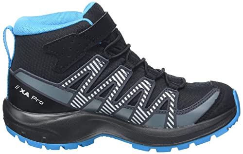 Salomon Kids Xa Pro V8 Mid Climasalomon Waterproof Hiking Boots, Black/Monument/Hawaiian Ocean, 1 Us Unisex Little #TOP5