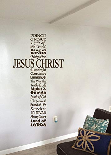 Decals Names for Jesus Christ - Cross - Prince of Peace - Messiah