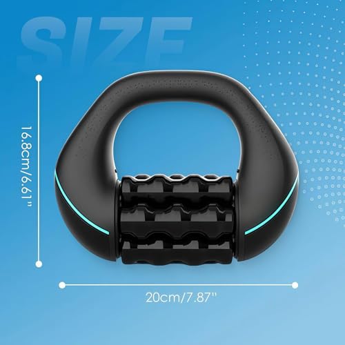 Image of RPM Mini - Rolling Percussive Massager | Percussive Therapy | Whole Body Relief | Deep Tissue and Muscle Recovery | Percussion Massage | Rechargeable | Hands-Free Base |3-Speed Spin-Black