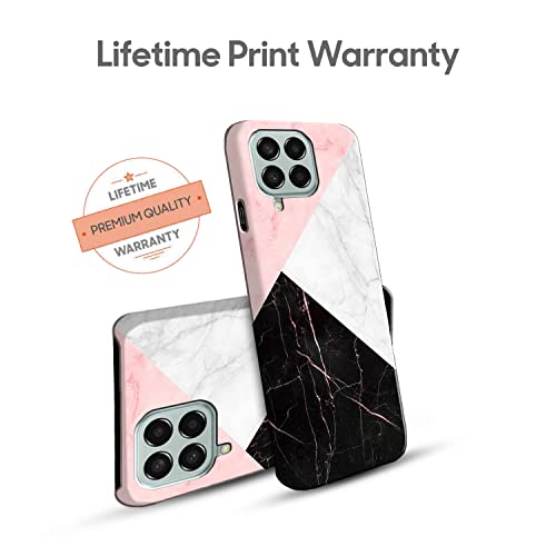 Image of COLORflow Back Cover Compatible with Samsung Galaxy M12 / A12 / F12 | Beautiful Black White Pink Marble | Designer Printed Hard CASE Bumper Back Cover Compatible with Samsung M12 / A12 / F12