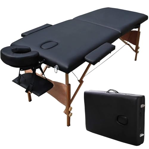 PSNKLMM Mesa de Masaje portátil de 84' de Largo y 34' de Ancho, Cama de Masaje Plegable Ajustable de 2 Pliegues for salón de Belleza, Fisioterapia, SPA Facial para Fisioterapia Y Tatuaje