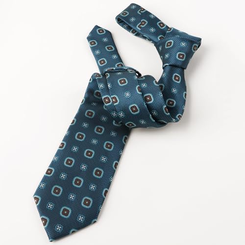 Image of Alizeal Mens Vintage Solid Plaid Tie with Pocket Square 3.15inches Necktie Set