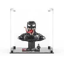 Display Case Compatible with LEGO 76356 Venom Bust - Display Case, Clear Back Panel