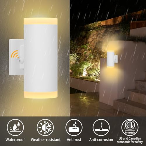Image of Dusk to Dawn Outdoor Wall Lantern, Anti-Rust Waterproof Wall Lamps