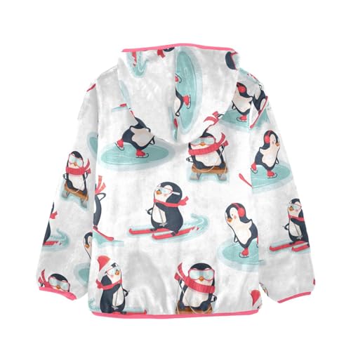 OTVEE Winter Animals Cute Penguins Kids Hoodie Jacket Fall Spring Full Zip Warm Outwear Coat2