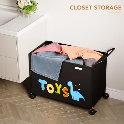 image for BBLIKE Toy Box for Living Room Area, Large Toy Chest for Toddlers, Ext