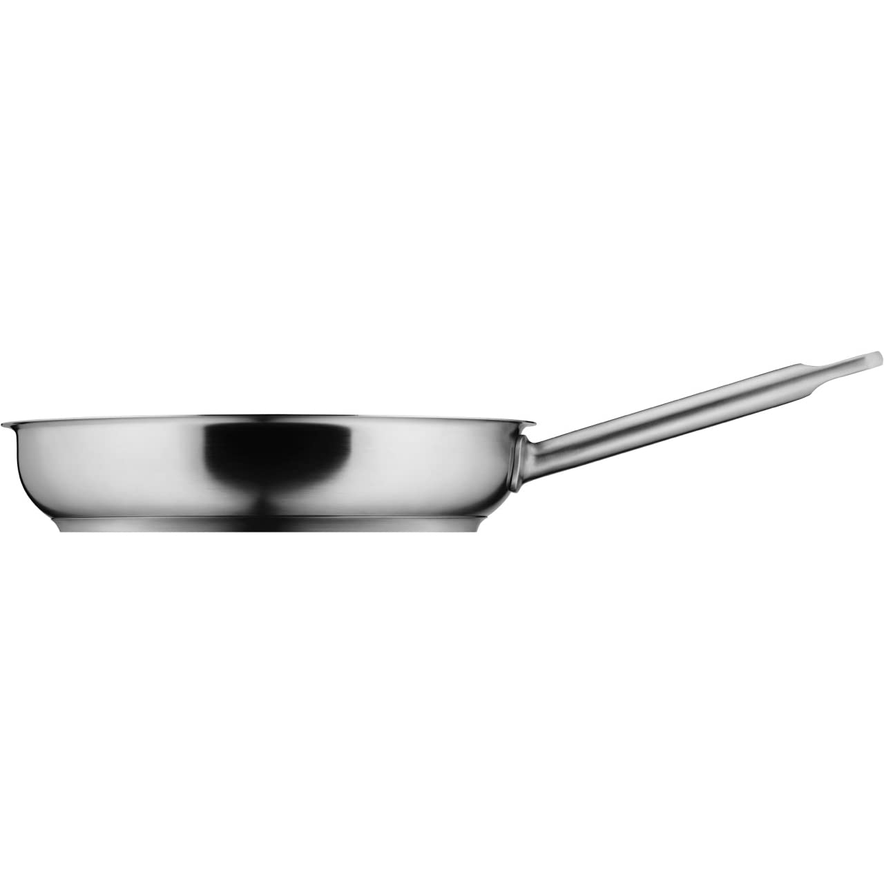 WMF Patelnia Ultimate 28 cm ze stali nierdzewnej, niepowlekana, płaska, płaskie dno, indukcyjna, polerowana stal nierdzewna Cromargan, nadaje się do piekarnika, nadaje się do mycia w zmywarce
