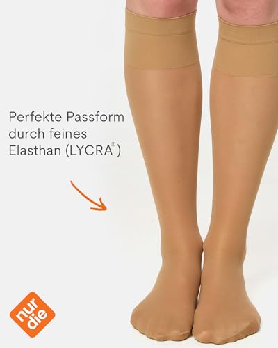 Nur Die Damen Knie Vitastütz Strumpfwaren, Amber, Einheitsgröße EU