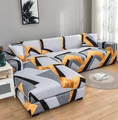 Funda de sofá en forma de L, elástica de elastano, funda para sofá en forma de L, funda para sofá de 324 asientos, funda de sofá de 1 pieza con