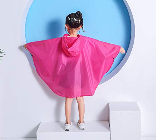 Image of Freesmily Kids Cute Raincoat Waterproof Rain Poncho Jacket Coat for Girls Boys