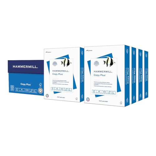 Hammermill Copy Plus 8.5 x 11 Copy Paper, 20 lb, 92 brightness, 4,000 sheets