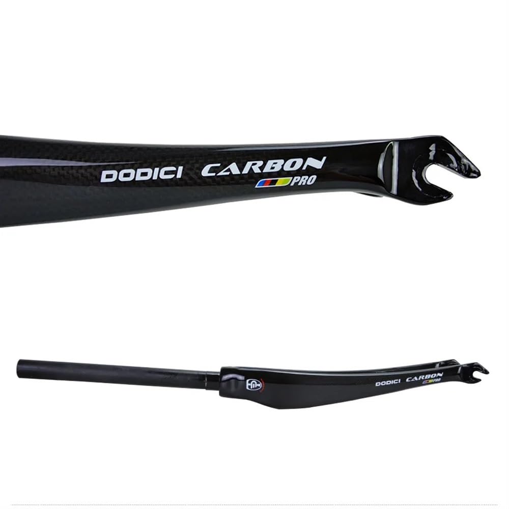 Horquilla MTB Tubo Recto 700C 28,6 MM Fibra de Carbono Completa Carretera piñón Fijo Horquilla Bicicleta de Carretera Horquilla Delantera de Carbono Completo Suspension Bicicleta