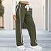 Womens Wide Leg Sweatpants Baggy Winter Fall High Elastic Waist Drawstring Athletic Pants Comfy Fashion Lounge Pant S-2XL Army Green