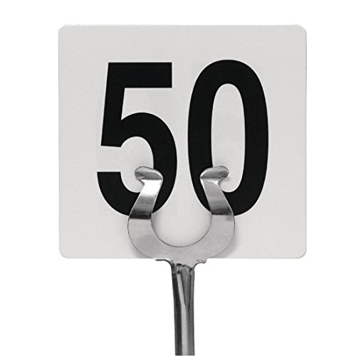 Numéros de table 1-50 Olympia plastique rigide double face 95x105mm