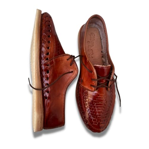 Mexico en la Piel: Handcrafted Men's Genuine Leather Lace-Up Huarache Sandals Shoes - Versatile & Durable4