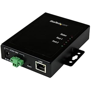 StarTech.com 2 Port Serial-to-IP Ethernet Device Server – RS232 – Metal and Mountable – Serial Device Server – RS232 Serial-Over-IP (NETRS2322P)
