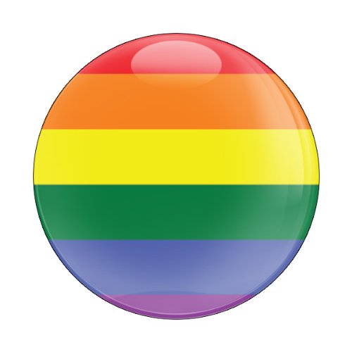 RAINBOW - 3" Magnetic Grill Badge/UV Stable & Weather-Proof/Works with GoBadges Grill Badge Holder