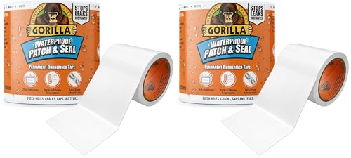 Image of Gorilla Waterproof Patch & Seal Tape White 3m (Pack of 2)