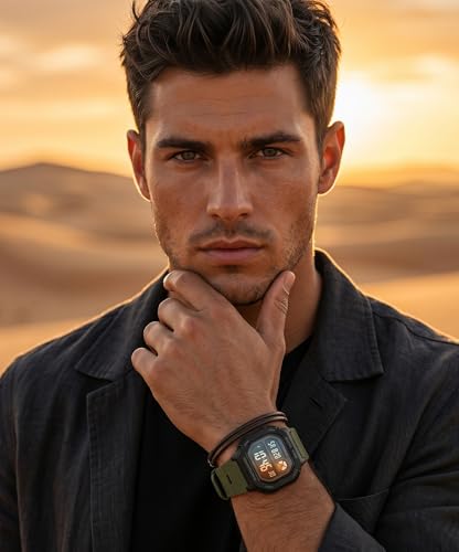 Image of V2A DIGITRON-KUBIX 3043 Digital Watch for Men | Retro Square Display | Urban Streetwear Sports Watch with Dual Time, Countdown Timer, Alarm, Backlight & 50M Water Resistance