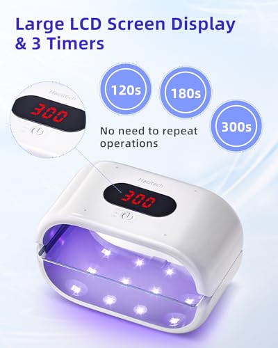 HACITECH Luz UV para resina, luz de resina UV de dois lados com ajuste de tempo ajustável, lâmpada U