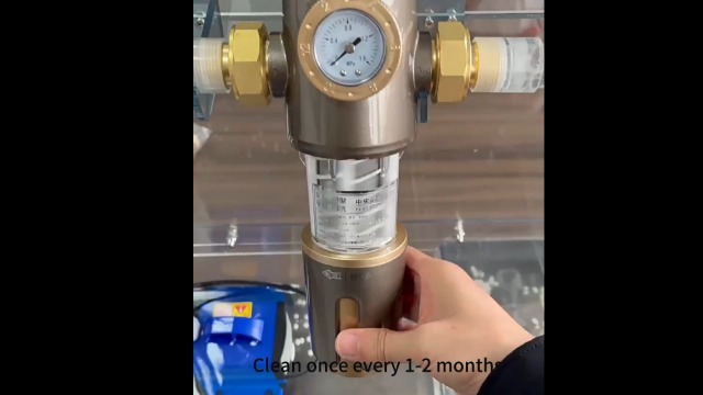High Flow 40 Micron Spin Down Sediment Filter with Pressure Gauge