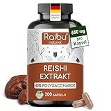 RAIBU Reishi Pilz Extrakt hochdosiert - 200 Reishi Kapseln