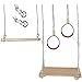Produktbild alles-meine.de GmbH 6 TLG. Turnschaukel Set _ Schaukel aus Holz & Ringe & Trapez & 2 Seile / Kinderschaukel - Höhen verstellbar - Turngeräte - Holzschaukel Kinder - Sport für Inn..