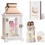 HugMemories Sister Birthday Gifts Lantern with Figure, Big Sister Gift from Sister, Unique Birthday Gifts for Sister, the Better Sister Gifts for Mother's day Thanksgiving Christmas Wedding, Love Tree