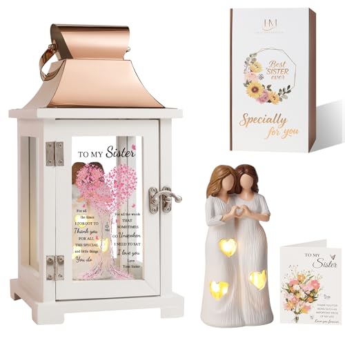 HugMemories Sister Birthday Gifts Lantern with Figure, Big Sister Gift