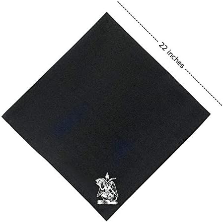 Miniatura 3 de Baphomet Bandanna - Cráneo de cabra Pentagrama demoníaco Diablo Demonio Dragón Cabeza de Cabra Gótico Metal Oculto Punk Satanás Satanás Esqueleto