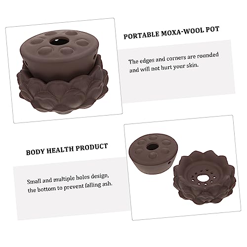 Caja portátil de moxibustión Moxa-Wool para terapia y calentamiento corporal miniatura 5