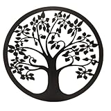  VEJO Cuadro árbol de la Vida Negro/Decoración de Pared / 29 cm. de diámetro en Color Negro/Árbol de la Vida