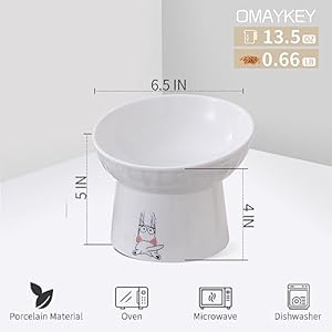 Omaykey65inchextrawideceramicraisedcatbowlsporcelaintiltedelevatedcatfoodwaterbowldishstressfreepetfeederdishesforcatssmalldogswhiskerfatiguewhitepink Urban Country Home Decor Omaykey 65 inch extra wide ceramic raised cat bowls porcelain tilted elevated cat food water bowl dish stress free pet feeder dishes for cats small dogs whisker fatigue white pink urban country home decor