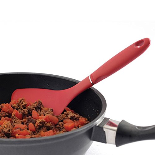 Norpro 10" Heat-Resistant Non-Slip Grip Nylon Half Spatula (1, Blue) #TOP5