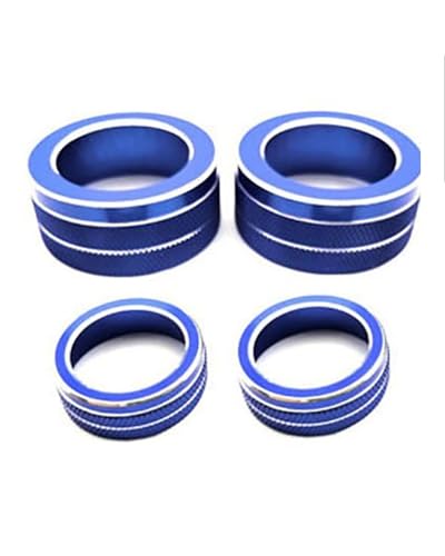 Temperature Adjustment Knob Air Conditioner Audio Knob Ring Climate Control HVAC (Blue)