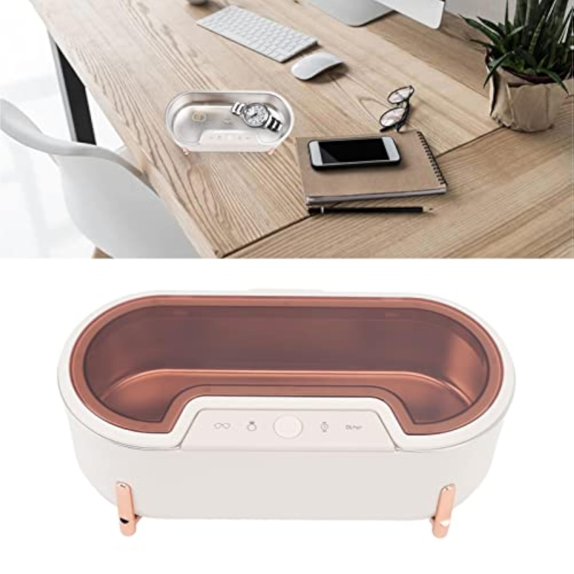 Multipurpose Ultrasound Jewelry Cleaner with Transparent Cover
