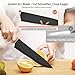 TOPLUCKY Knife Set, 7-Piece Kitchen Knife Set with Sharp Chef and Meat Knives, Anti-Rust Utility Knives Set for Kitchen, Kitchen Knife Block Set – Black