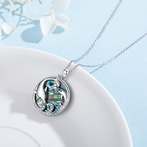 Midir&Etain Collana di delfini Collana in argento