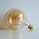 TIANFAN Lampa LED Vintage żarówka LED z alfabetem G125 Hallo lampa stołowa lampa 4 W przyciemniana 220 V E27 2000 karatów super ciepła biel