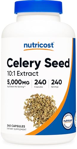 Nutricost - Amazon Seller - US Nutricost Celery Seed Extract 240 Capsules for 240 Servings Per Bottle sold by Nutricost - Amazon Seller - US